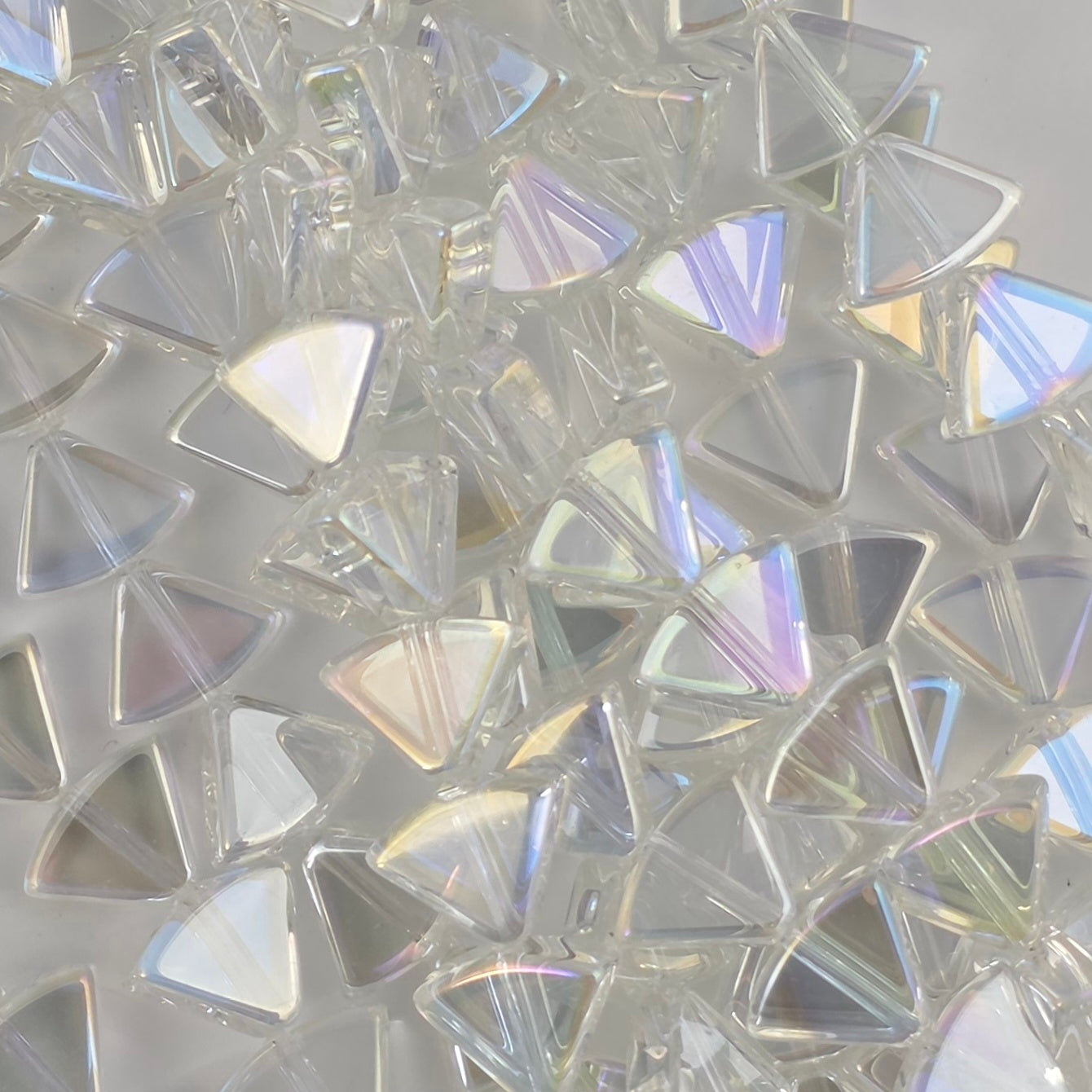 8x10mm - Crystal AB - Rounded Triangles
