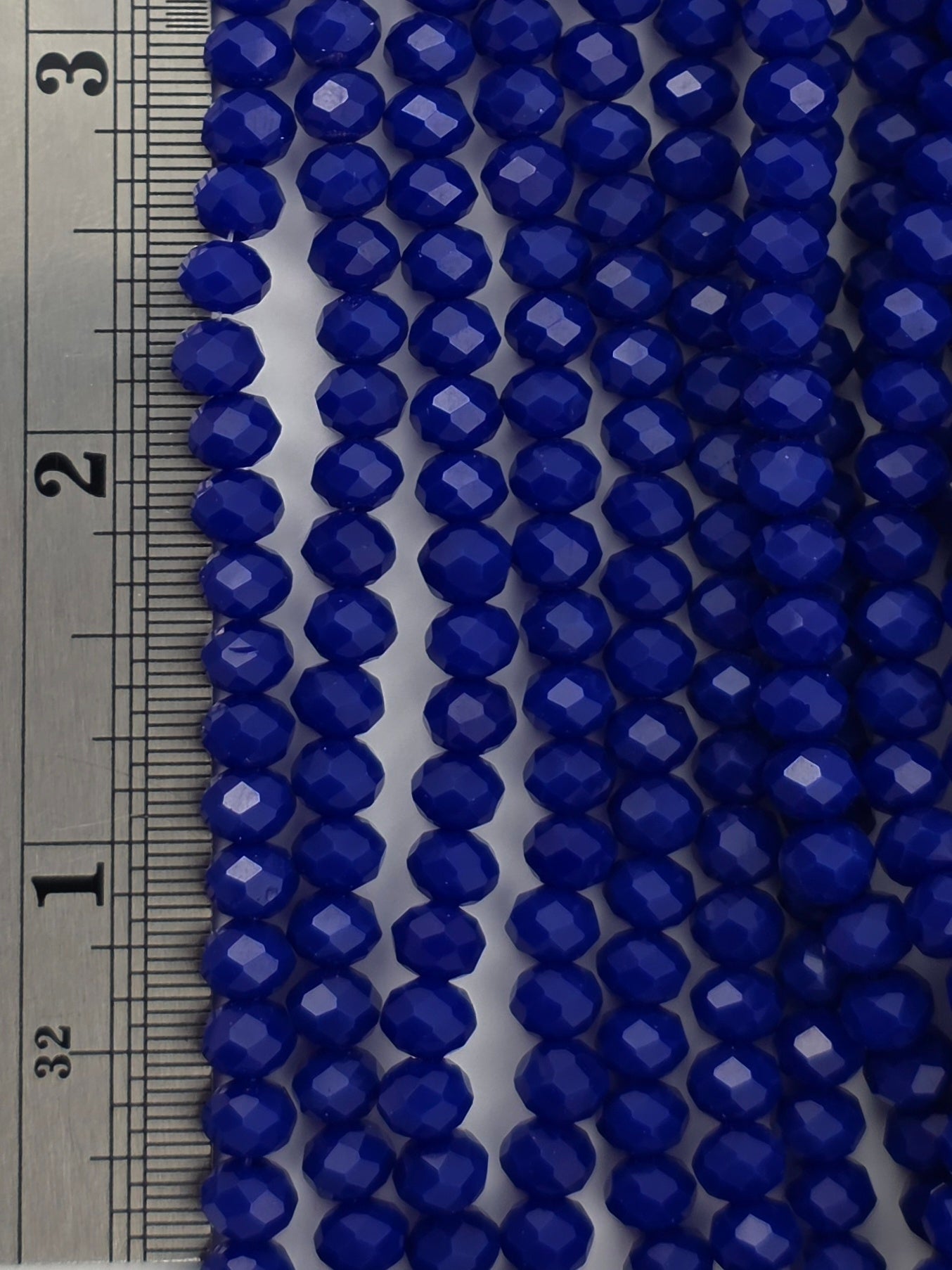 5x6mm - Crystal Rondelles - Cobalt Opaque