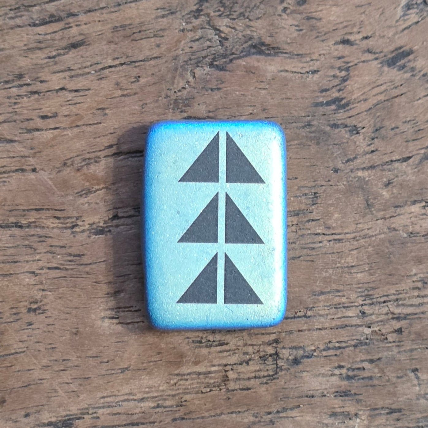1 Piece - Laser Etched Rectangle Bead - 13x18mm - Matte AB