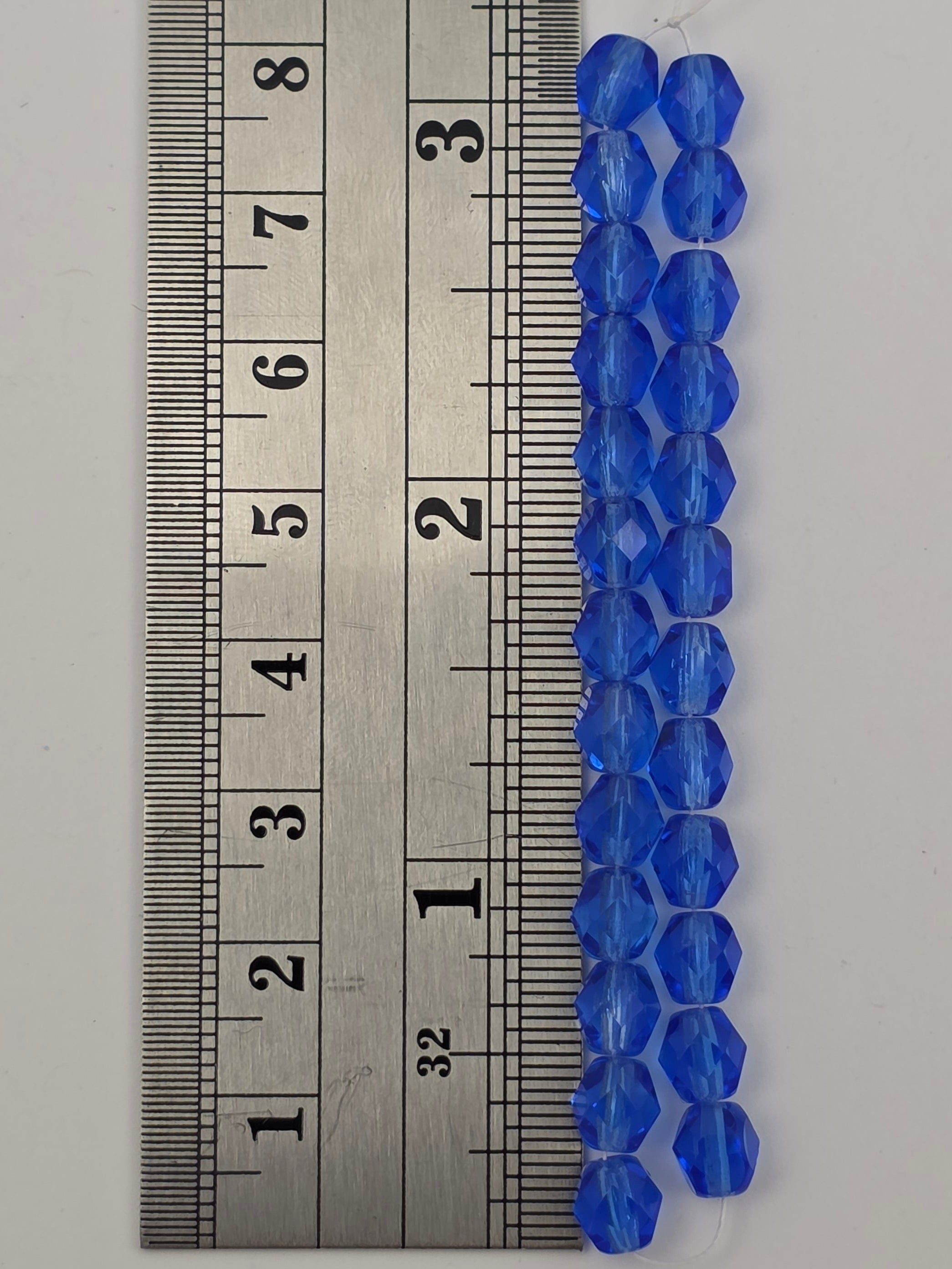 6mm - Sapphire - Fire Polished