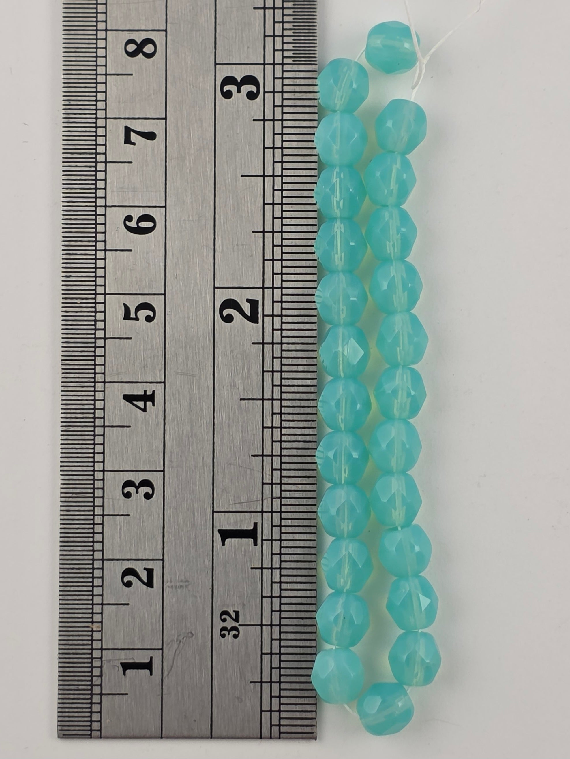 6mm - Aqua Opal - Fire Polished
