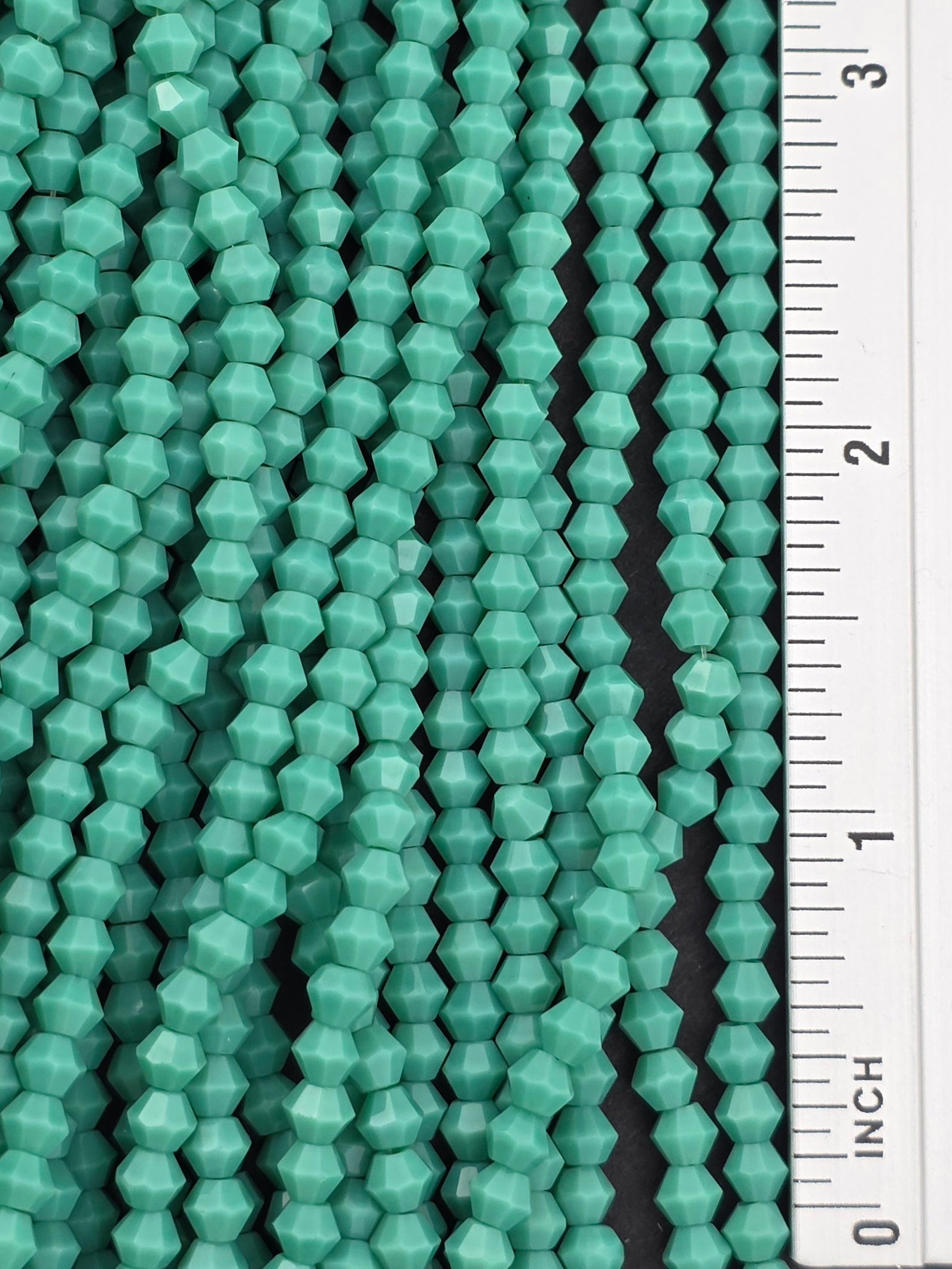 4mm - Bicone - Green Turquoise