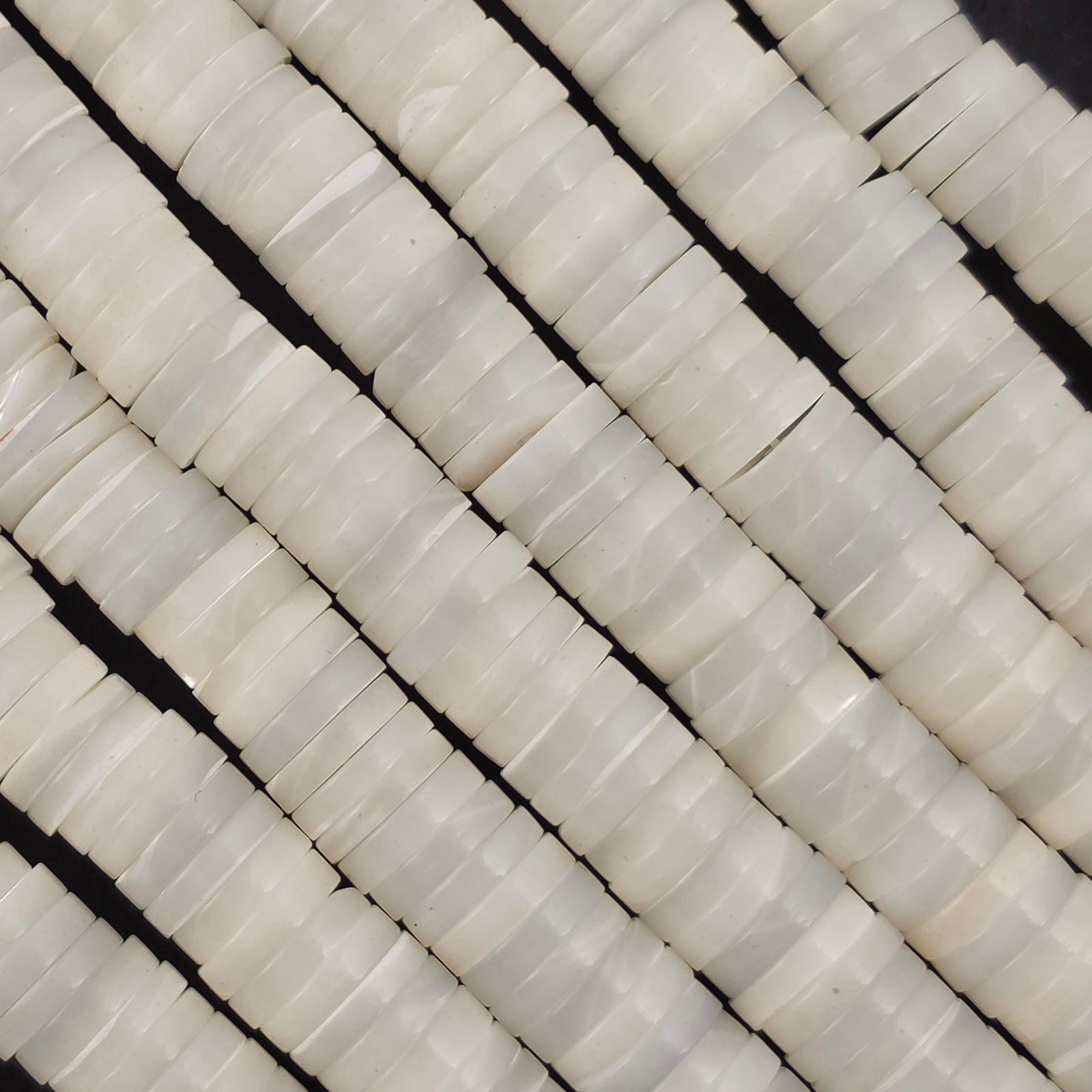 8X2mm - Mother of Pearl - Heishi - White