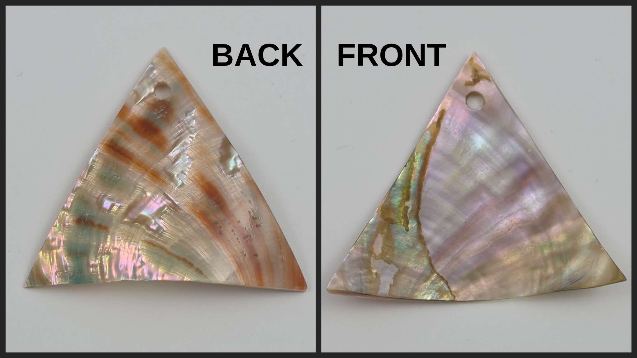 1.5 inch Abalone Triangle - North American - 1 piece