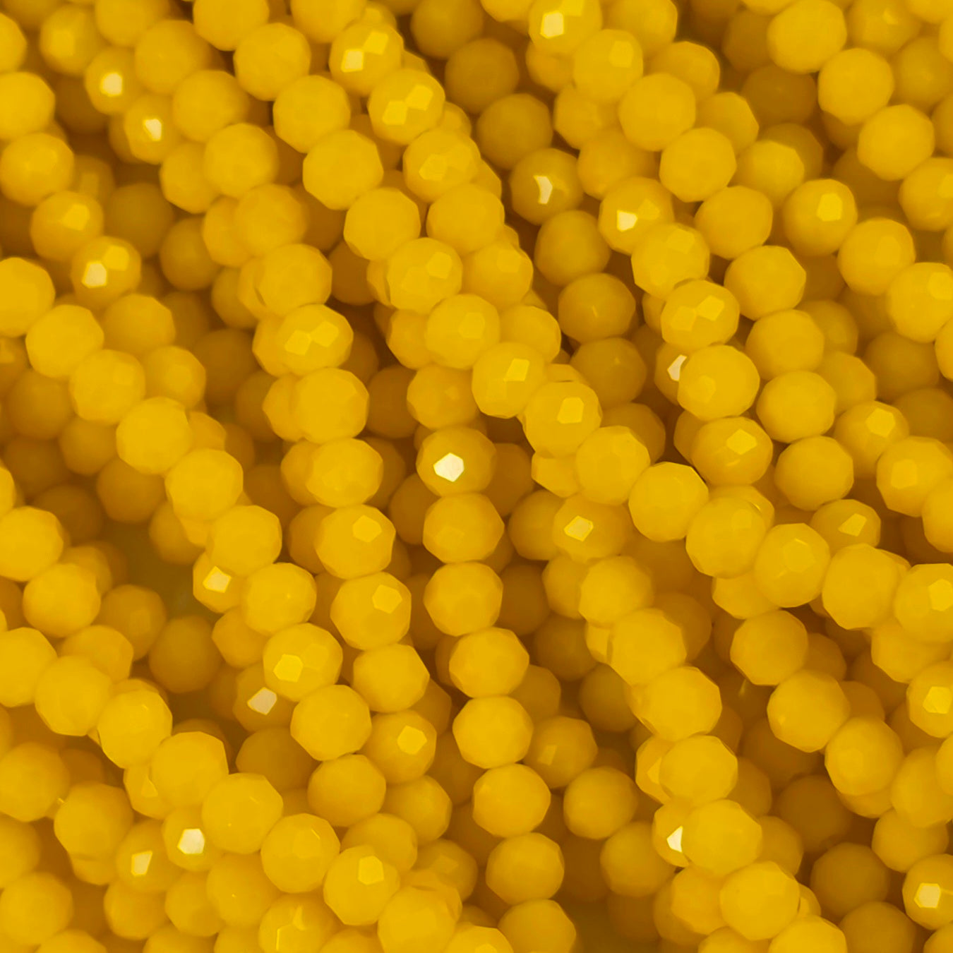 3x4mm - Crystal Rondelles - Goldenrod Opaque