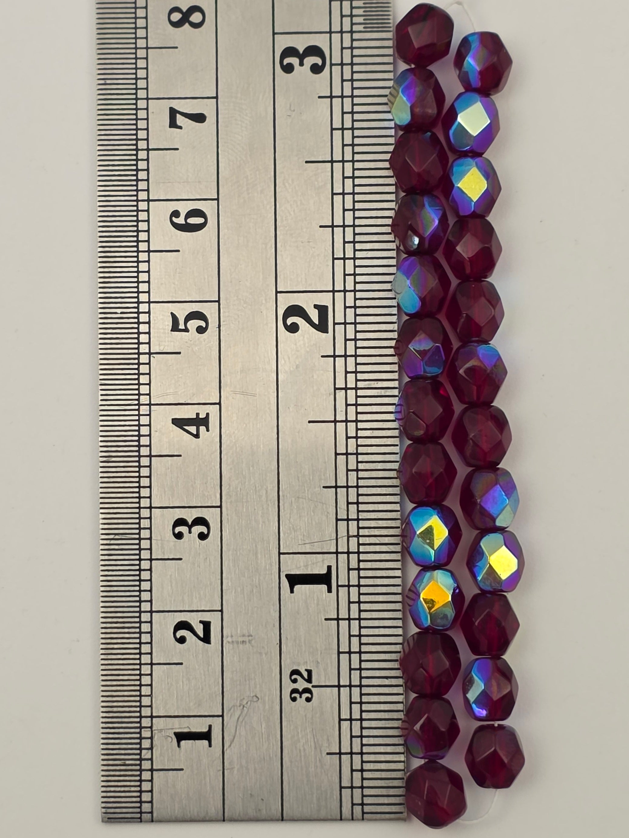 6mm - Garnet AB - Fire Polished