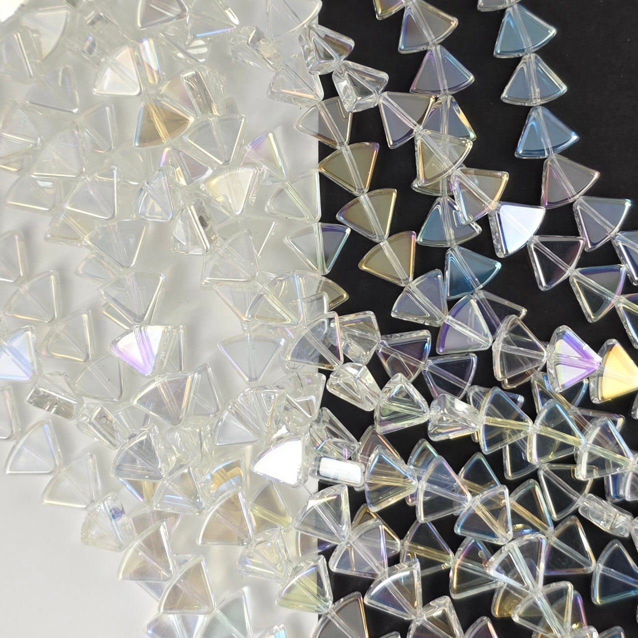 8x10mm - Crystal AB - Rounded Triangles