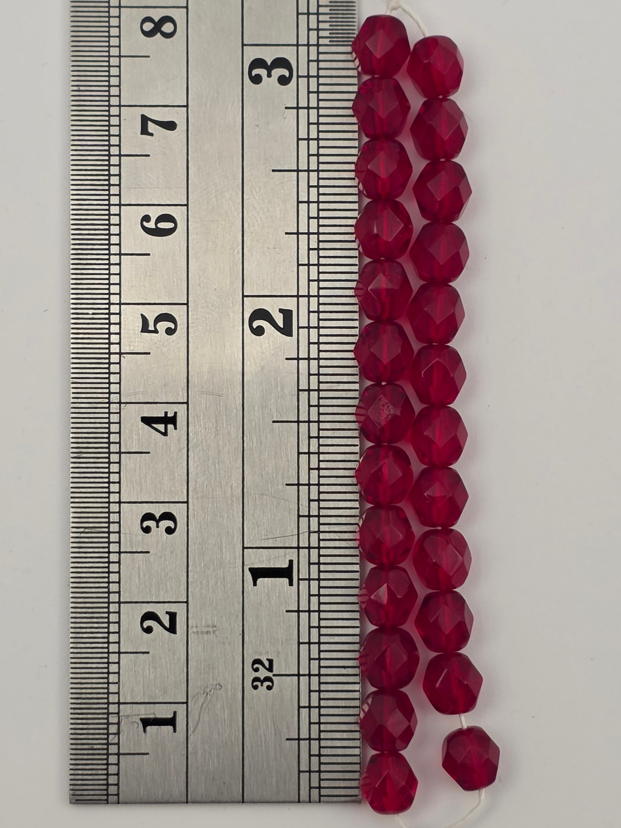 6mm - Light Garnet - Fire Polished