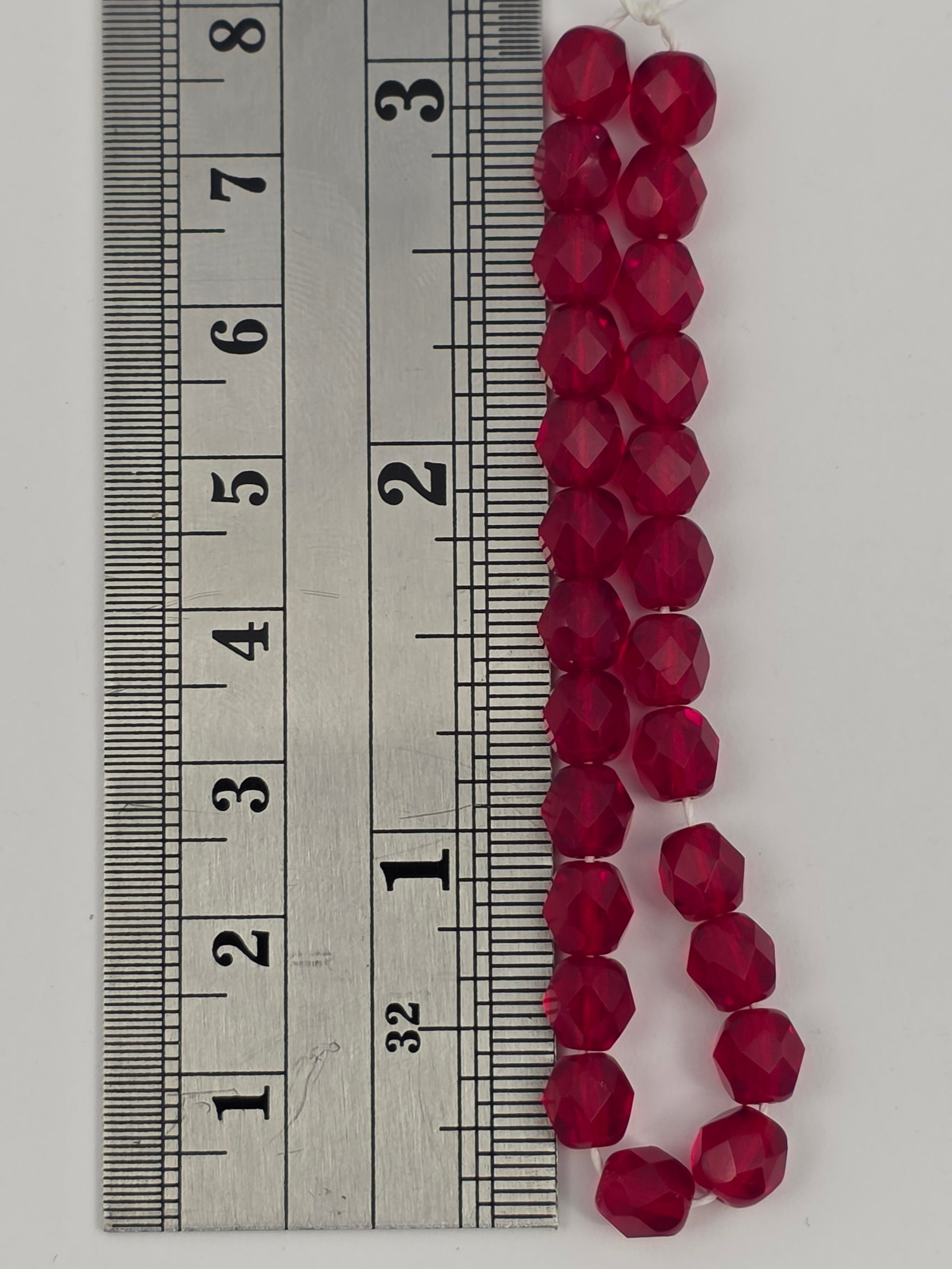 6mm - Dark Ruby - Fire Polished
