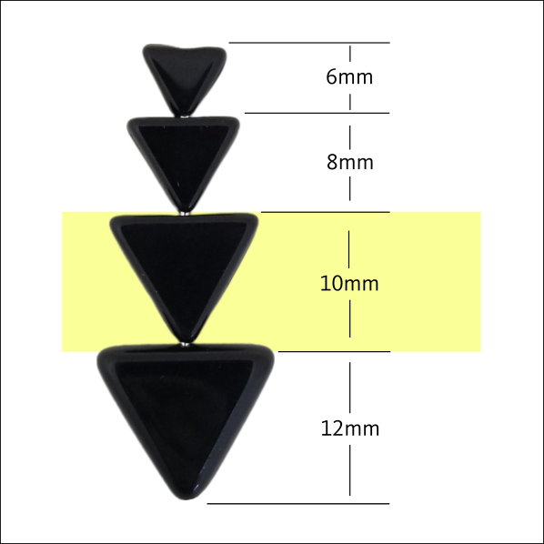 8mm Transparent Brown Triangles
