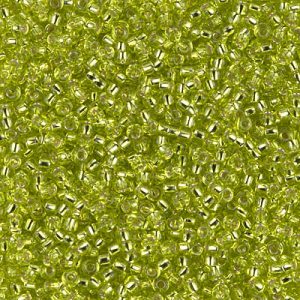 0014 Lime Green Transparent Silver Lined 11/0 - 10g Tube