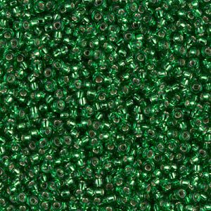0016 Kelly Green Transparent Silver Lined 11/0 - 10g Tube