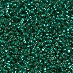 0017 Emerald Green Transparent Silver Lined 11/0 - 10g Tube