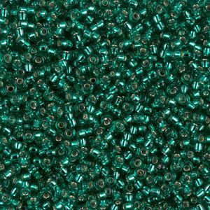 0017 Emerald Green Transparent Silver Lined 11/0 - 10g Tube