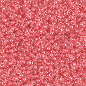 0204 Crystal/Pink Grapefruit Inside Color Lined 11/0 - 10g Tube