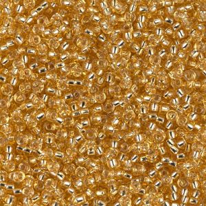 0003 Gold Transparent Silver Lined 11/0 - 10g Tube