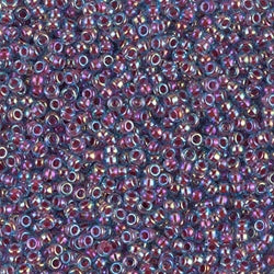 340 Aqua/Fuchsia Inside Color Rainbow 11/0 - 10g Tube