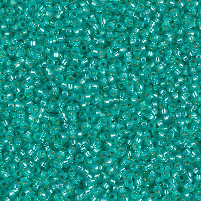 15-0572 BRIGHT AQUA TRANSPARENT SILVER LINED DYED