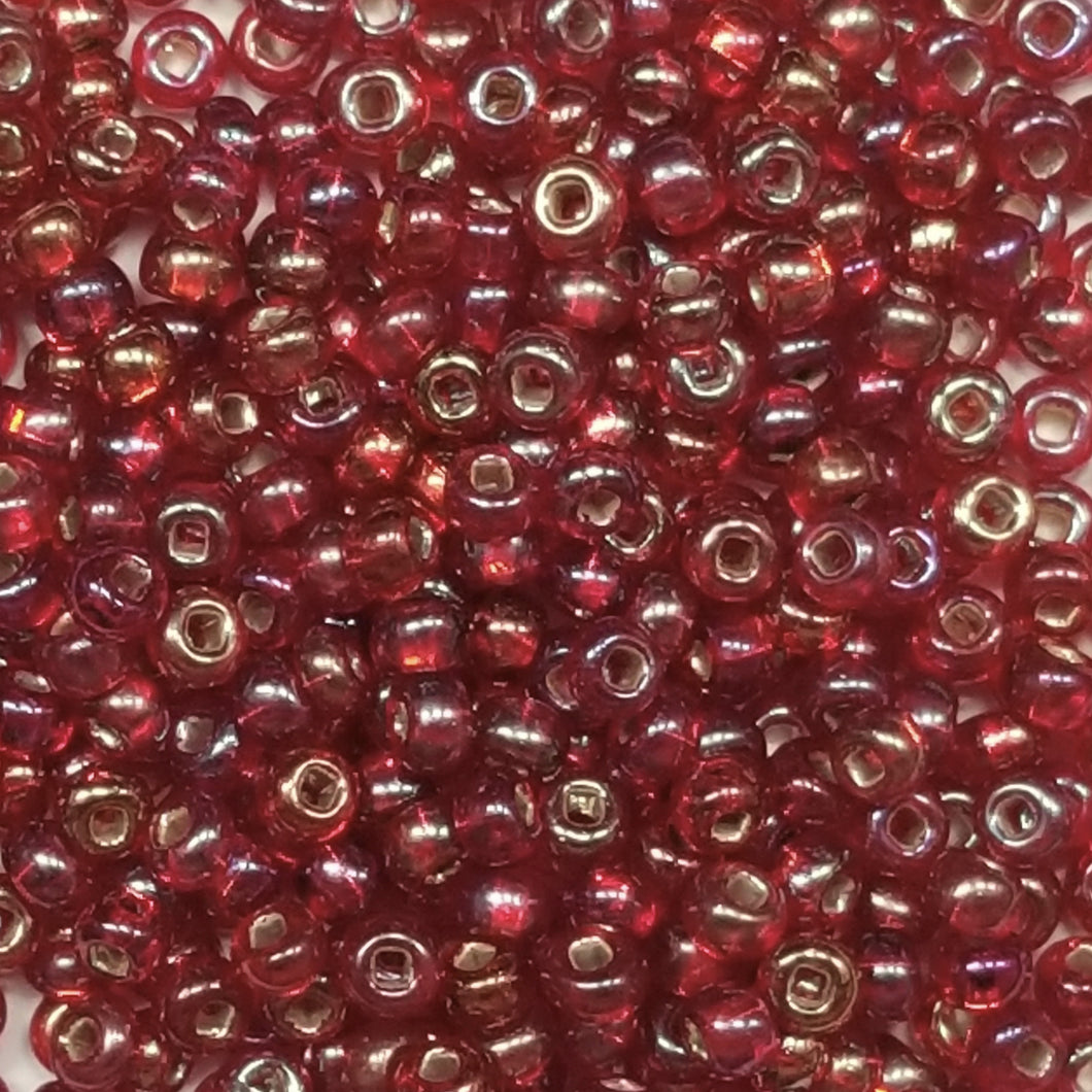 Garnet Silver Lined Rainbow - Size 6/0