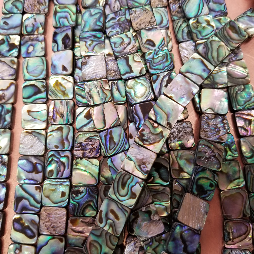 12mm Abalone Squares - Paua
