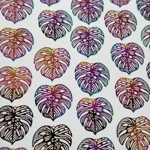Anodized Monstera Leaf