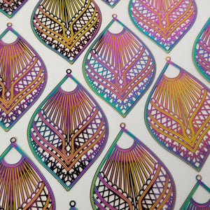 Anodized Filigree Drops