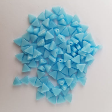 6mm Light Blue Opaque Triangles