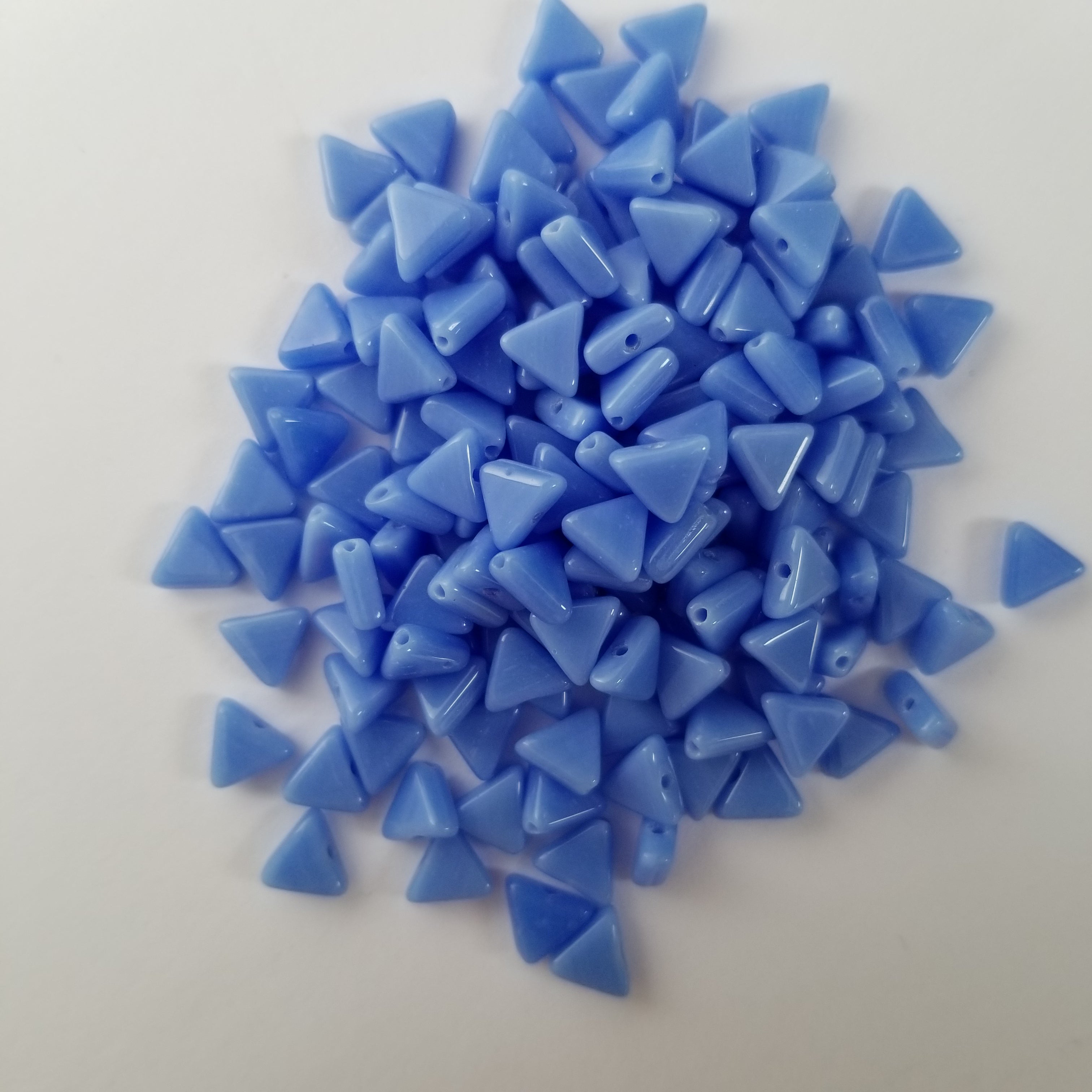 6mm Periwinkle Opaque Triangles