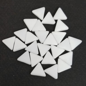 10mm White Silk Triangles