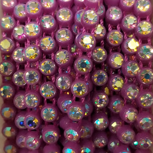 Magenta Rhinestone Banding SS8