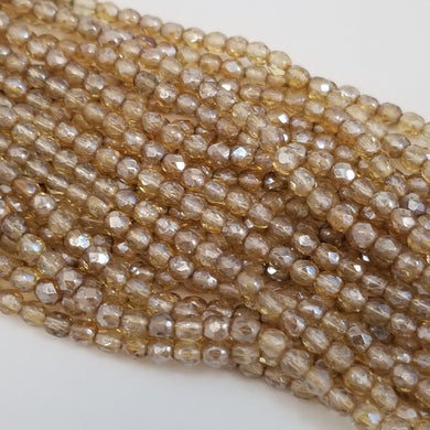 4mm - Honey Luster - Fire Polished