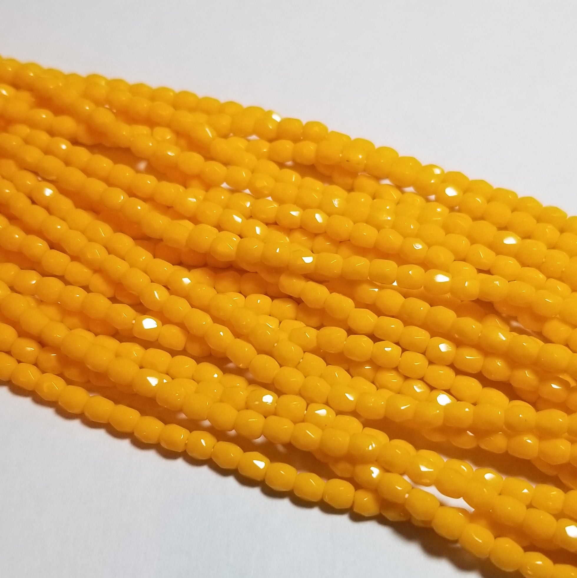 3mm - Goldenrod Opaque - Fire Polished
