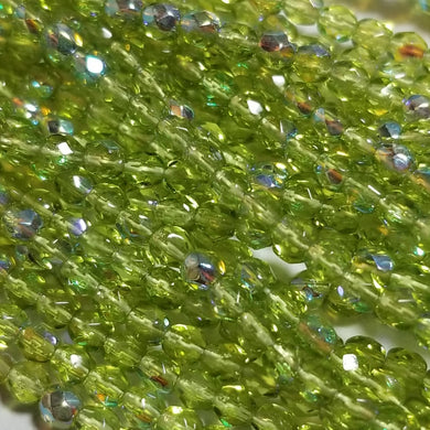 3mm - Peridot AB - Fire Polished