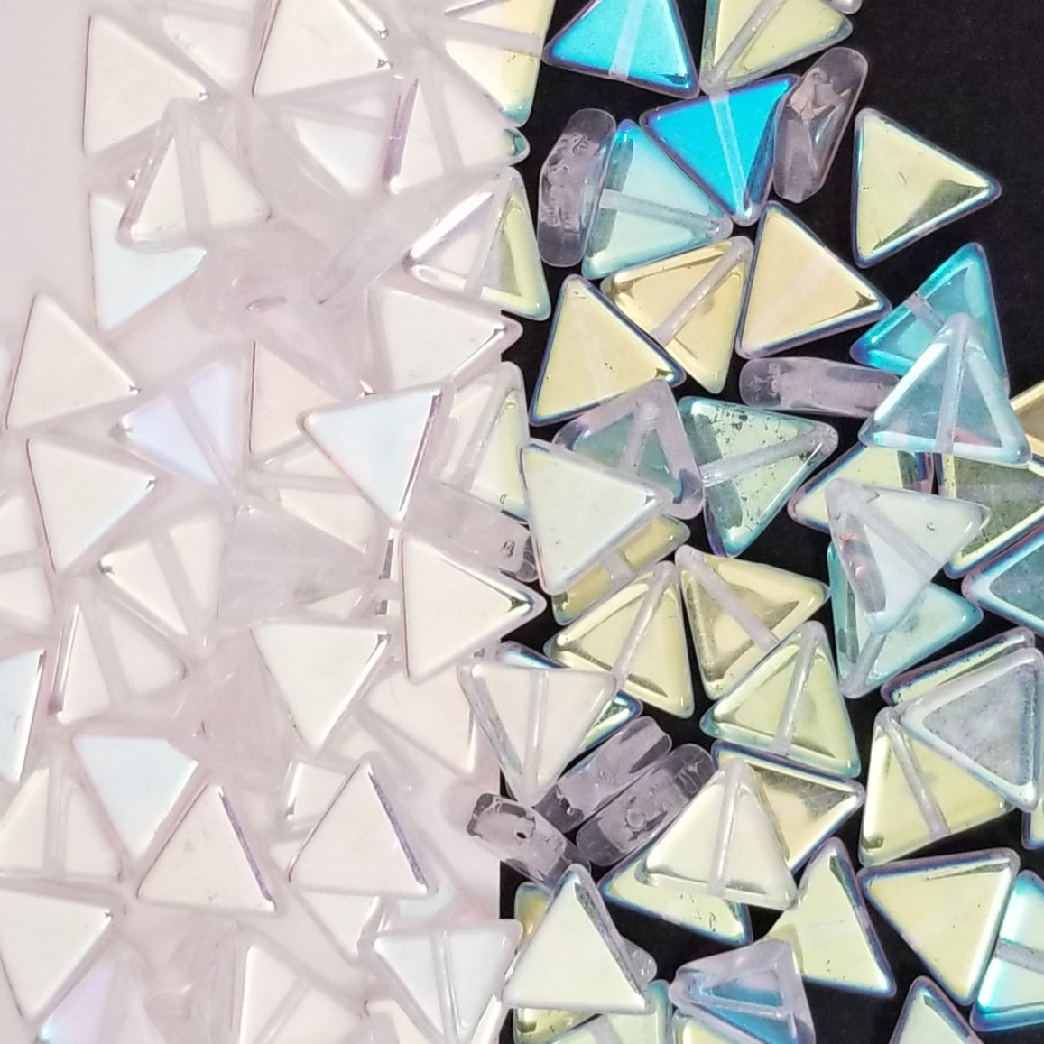 10mm Crystal AB Triangles