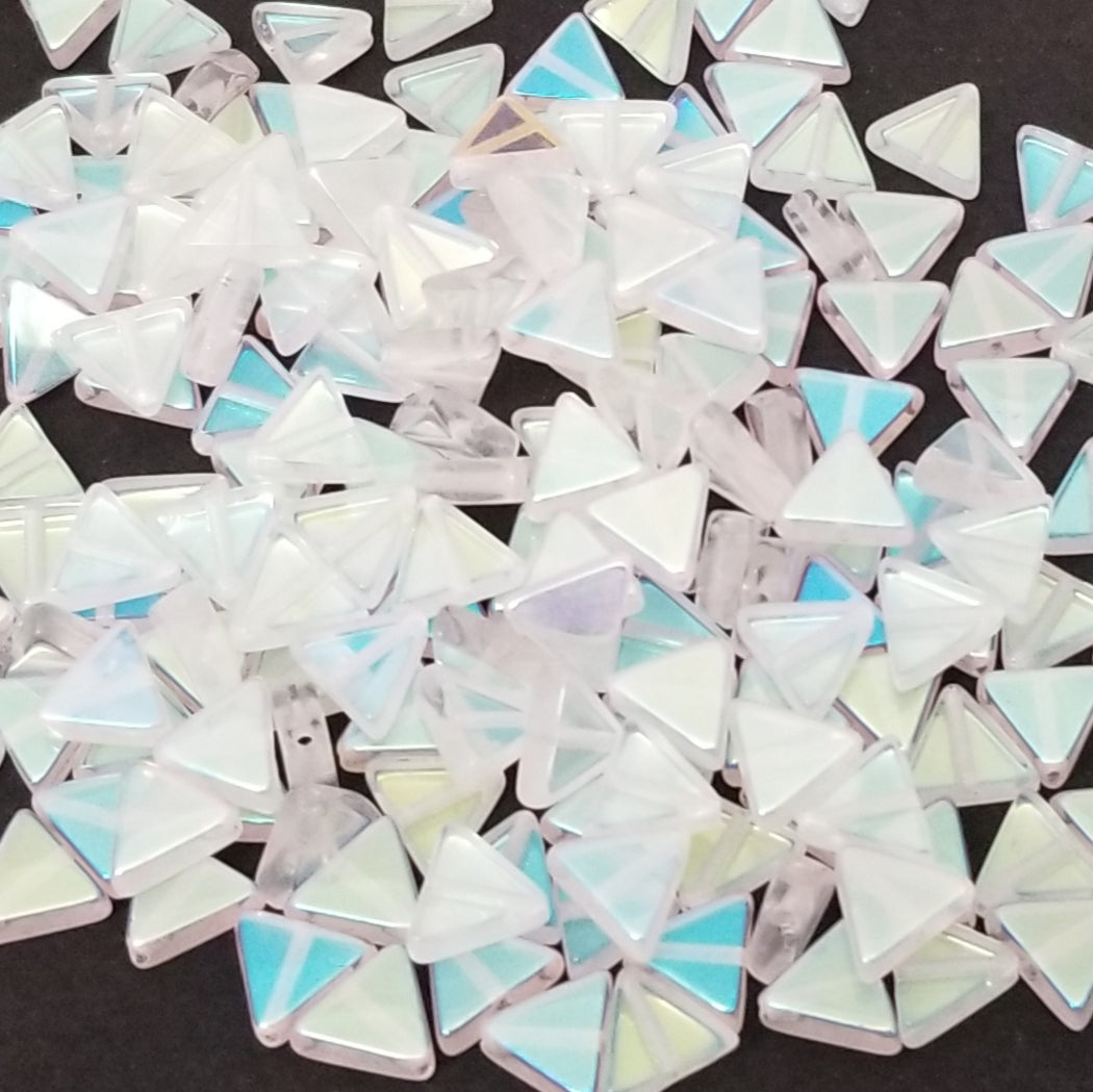 8mm Crystal AB Triangles