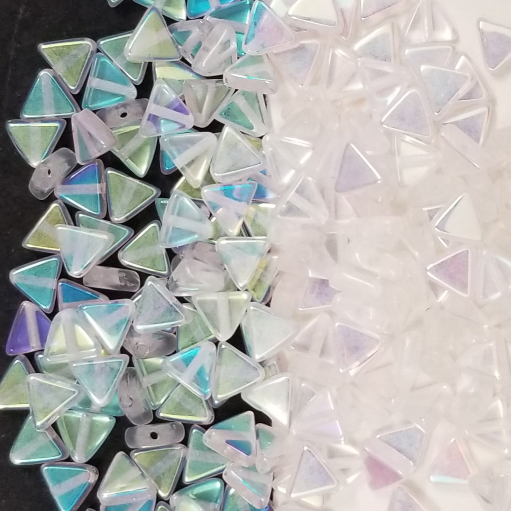 6mm Crystal AB Triangles
