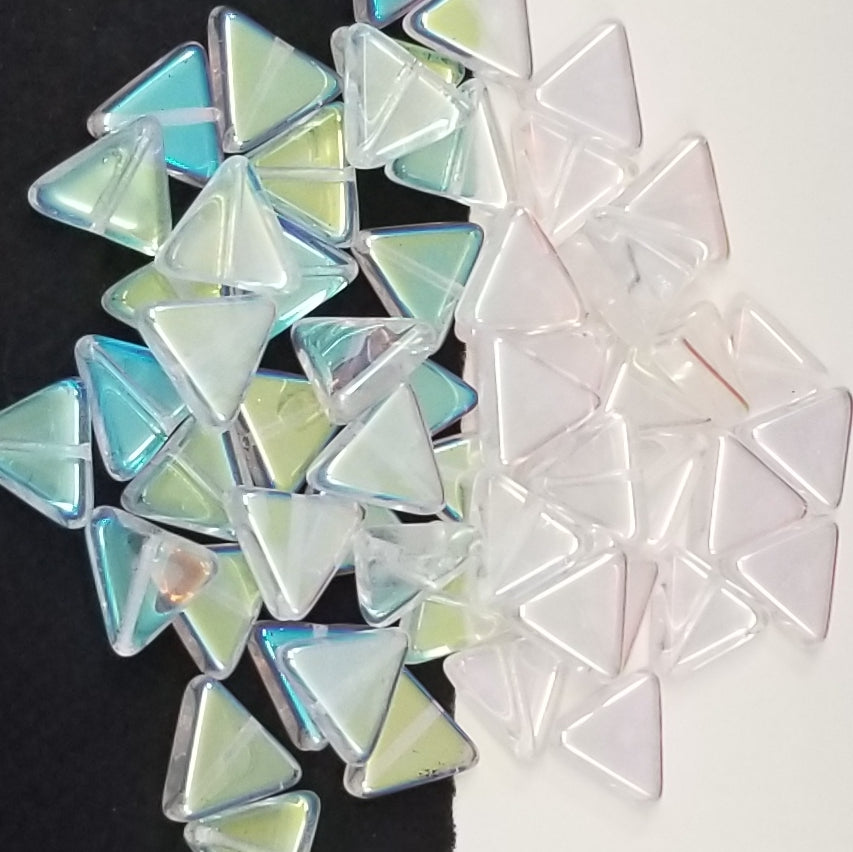 12mm Crystal AB Triangles