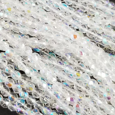 3mm - Crystal AB - Fire Polished