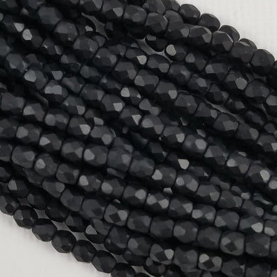 3mm - Black Matte - Fire Polished