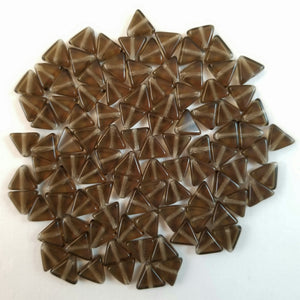 6mm Transparent Brown Triangles