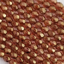 4mm - Rose Gold Luster - Fire Polished