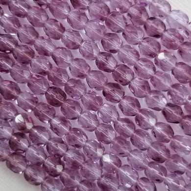 6mm - Light Purple Multi - Fire Polished