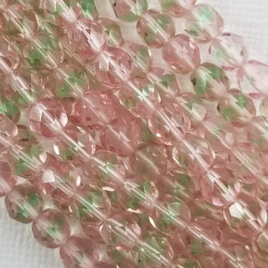6mm - Pink/Green Multi - Fire Polished