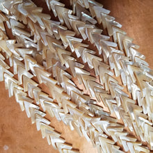 16mm Chevron Mother of Pearl Chevrons - Natural Color