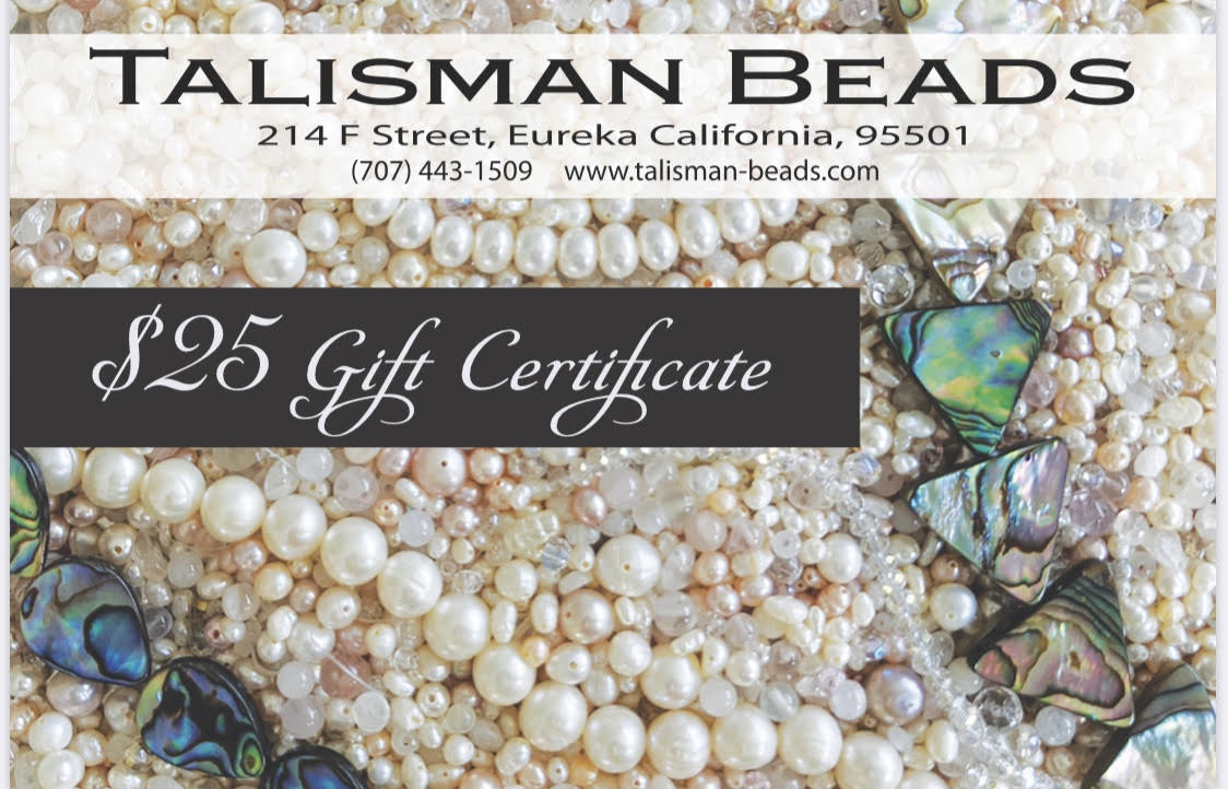 DIGITAL -Talisman Gift Certificates - for online use - $25, $100 or $250