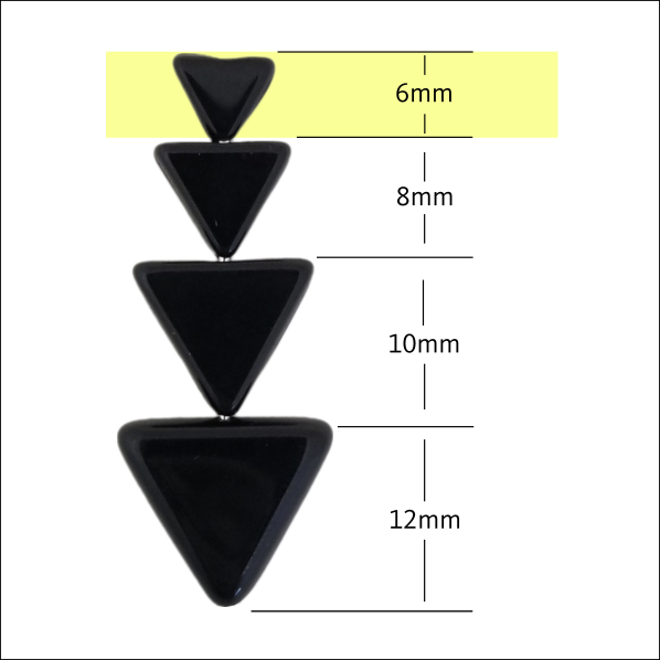 6mm Dark Green Transparent Triangles