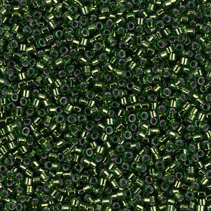 DB0182: SILVERLINED JADE GREEN DELICA 11/0