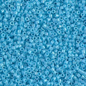 DB0215-19.5: OPAQUE TURQUOISE BLUE LUSTER DELICA 11/0 19.5 grams