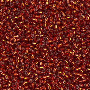 DB0601: DYED SILVERLINED DARK BURNT ORANGE DELICA 11/0