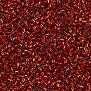 DB0603: DYED SILVERLINED BRICK RED DELICA 11/0